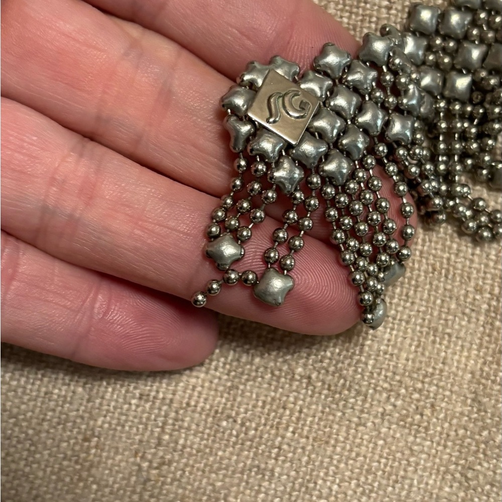 SG Liquid Metal Chainmail Bracelet with fringe detail - Picture 5 of 9